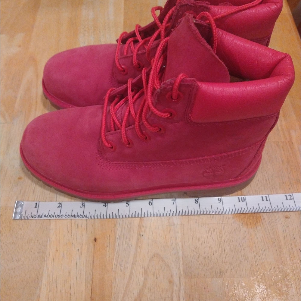 TIMBERLAND WOMEN'S PREMIUM 50TH WATERPROOF BOOT DARK PINK NUBUCK Size 5.5